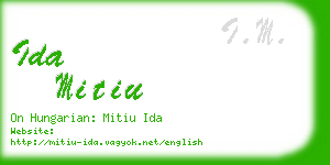 ida mitiu business card